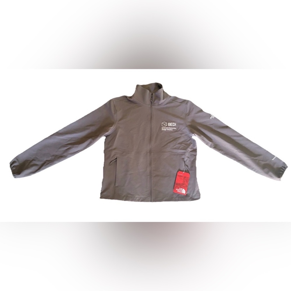 The North Face Gray Jacket Womens Size S Windfall Full Zip NWT Embroidered